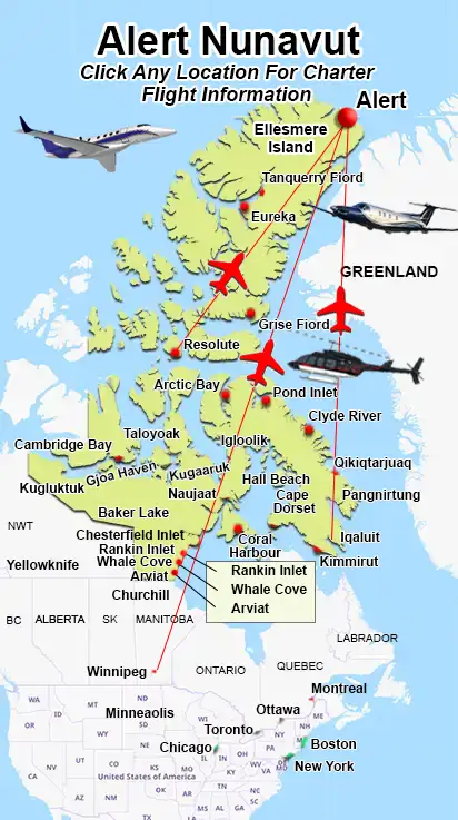 Nunavut charter flight adventure destinations
